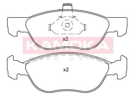 Тормозные колодки дисковые передние, комплект KAMOKA JQ101201