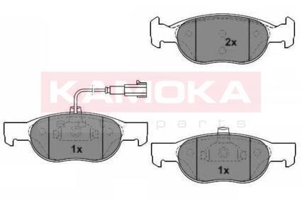 Тормозные колодки дисковые передние, комплект KAMOKA JQ1012080