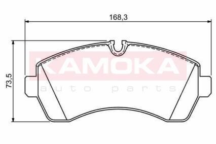 Тормозные колодки дисковые передние, комплект KAMOKA JQ1012089