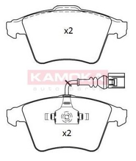 Тормозные колодки дисковые передние, комплект KAMOKA JQ101213