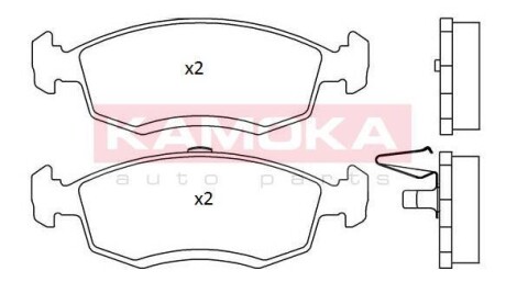 Тормозные колодки дисковые передние, комплект KAMOKA JQ101225