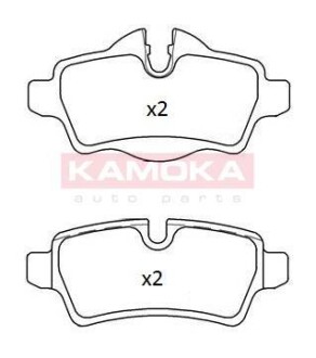 Тормозные колодки дисковые задние, комплект KAMOKA JQ101227