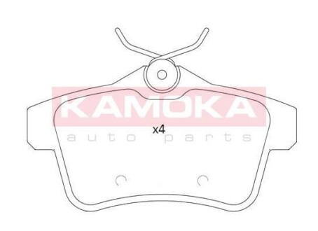 Тормозные колодки дисковые задние, комплект KAMOKA JQ101235