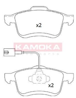 Тормозные колодки дисковые передние, комплект KAMOKA JQ101239