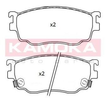 Тормозные колодки дисковые передние, комплект KAMOKA JQ101253