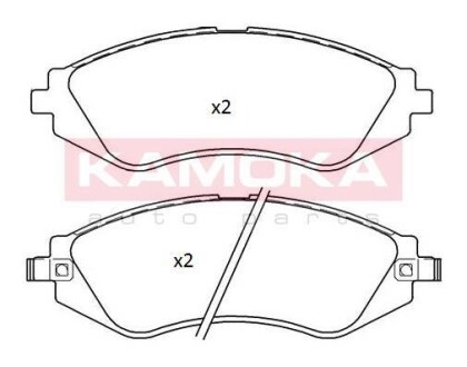 Тормозные колодки дисковые передние, комплект KAMOKA JQ101257