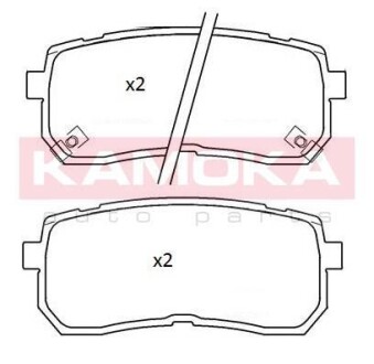 Тормозные колодки дисковые задние, комплект KAMOKA JQ101264