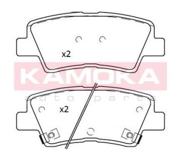 Тормозные колодки дисковые задние, комплект KAMOKA JQ101268
