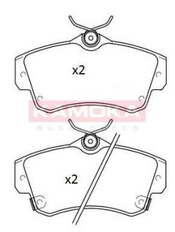 Тормозные колодки дисковые передние, комплект KAMOKA JQ101272