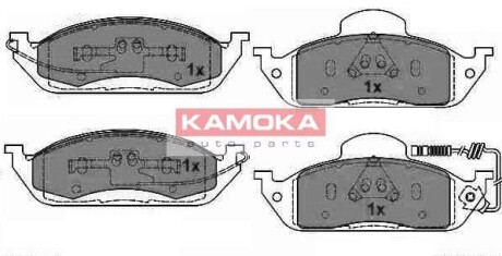 Тормозные колодки дисковые передние, комплект KAMOKA JQ1012800