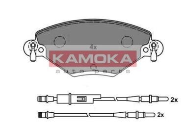 Тормозные колодки дисковые передние, комплект KAMOKA JQ1012822