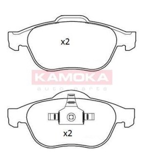 Тормозные колодки дисковые передние, комплект KAMOKA JQ101290