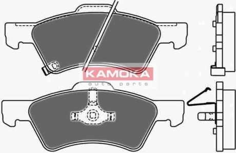 Тормозные колодки дисковые передние, комплект KAMOKA JQ1013020