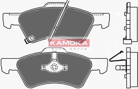 Тормозные колодки дисковые передние, комплект KAMOKA JQ1013020