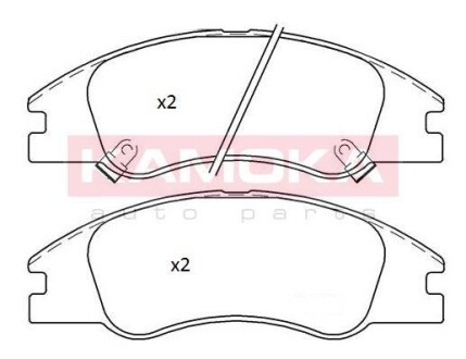 Тормозные колодки дисковые передние, комплект KAMOKA JQ101303