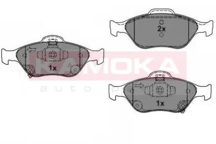 Тормозные колодки дисковые передние, комплект KAMOKA JQ1013780