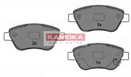 Тормозные колодки дисковые передние, комплект KAMOKA JQ1013840