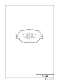 Тормозные колодки дисковые, комплект KASHIYAMA D2242