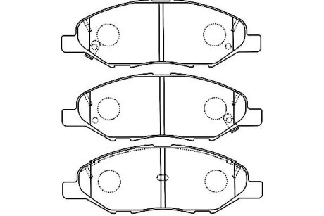 Тормозные колодки дисковые, комплект KAVO BP-6599