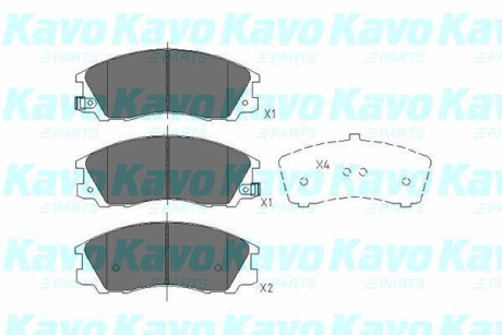 Тормозные колодки дисковые, комплект KAVO KBP-3016