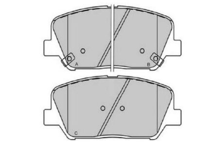 Тормозные колодки дисковые, комплект KAVO KBP-3060