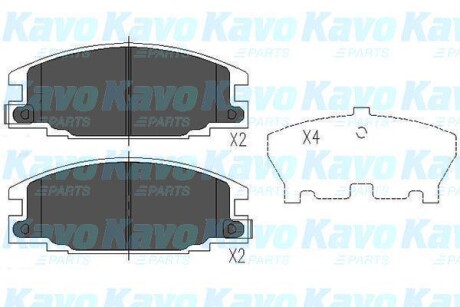 Тормозные колодки дисковые, комплект KAVO KBP-3503