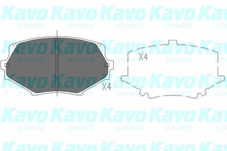 Тормозные колодки дисковые, комплект KAVO KBP-4527