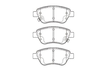 Тормозные колодки дисковые, комплект KAVO KBP-5562