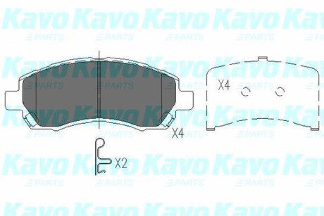 Тормозные колодки дисковые, комплект KAVO KBP-8015