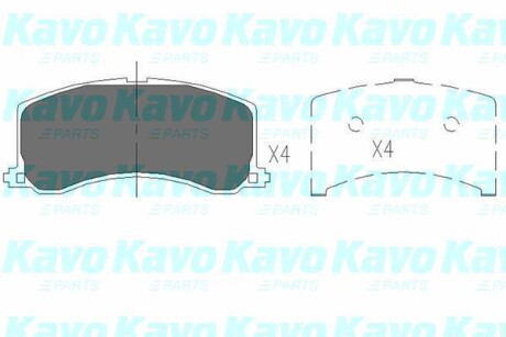 Тормозные колодки дисковые, комплект KAVO KBP-8517