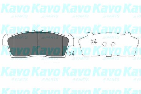 Тормозные колодки дисковые, комплект KAVO KBP-8521