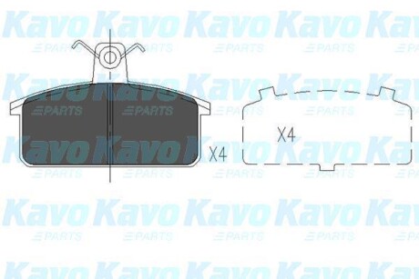 Тормозные колодки дисковые, комплект KAVO KBP-8524