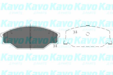 Тормозные колодки дисковые передние, комплект KAVO KBP-9001