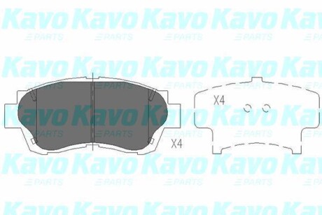 Тормозные колодки дисковые, комплект KAVO KBP-9042