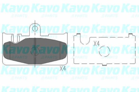 Тормозные колодки дисковые передние, комплект KAVO KBP-9073