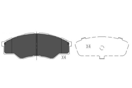 Тормозные колодки дисковые, комплект KAVO KBP-9102