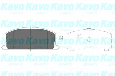 Тормозные колодки дисковые передние, комплект KAVO KBP-9109