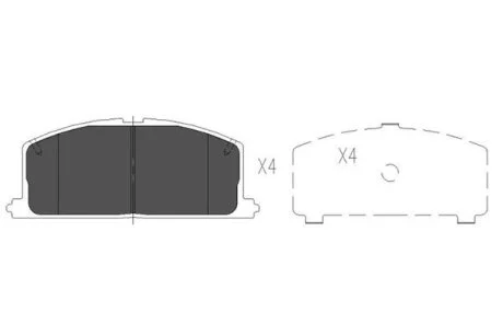 Тормозные колодки дисковые передние, комплект KAVO KBP-9109