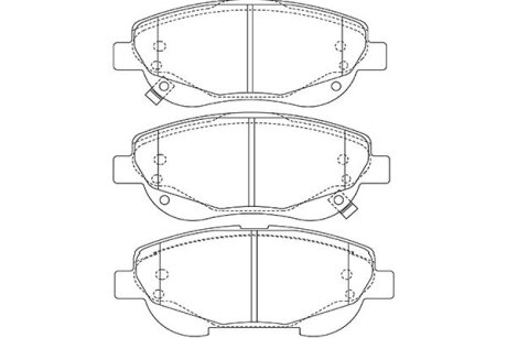 Тормозные колодки дисковые, комплект KAVO KBP-9143