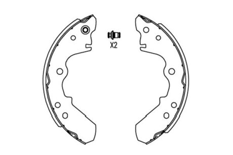 Колодки тормозные барабанные, комплект KAVO KBS3902