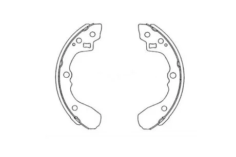 Колодки тормозные барабанные, комплект KAVO KBS-4407