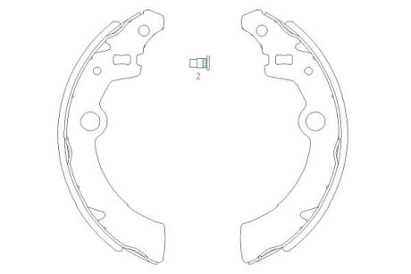 Колодки тормозные барабанные, комплект KAVO KBS8907