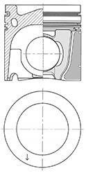 Поршень KOLBENSCHMIDT 41 088 600 (фото 1)