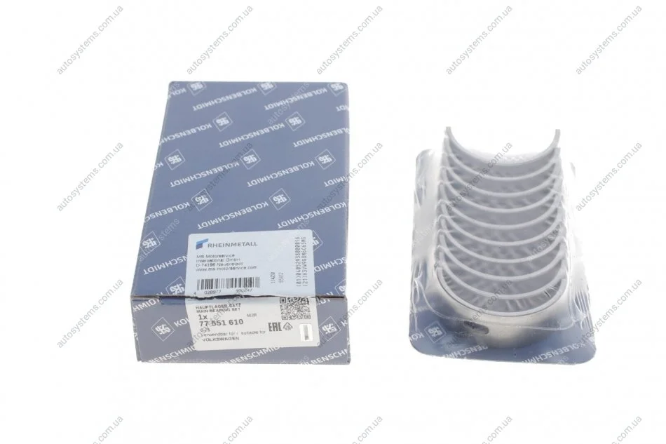 Вкладиші корінні VW Caddy III 1.6 04-15 (+0.25) KOLBENSCHMIDT 77 551 610 (фото 1)