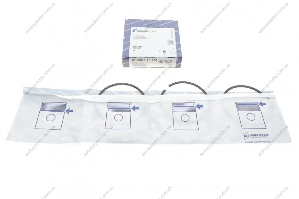 Комплект поршневих кілець VAG MB SMART KOLBENSCHMIDT 800001011100 (фото 1)