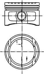 Поршень, комплект VW 1,4i 16V 97- KOLBENSCHMIDT 99562620