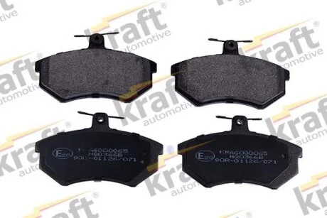 Тормозные колодки дисковые, комплект KRAFT 6000065