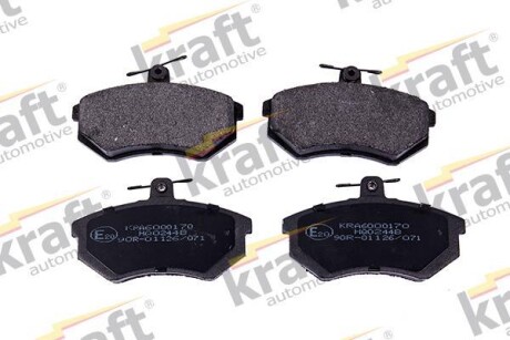 Тормозные колодки дисковые, комплект KRAFT 6000170