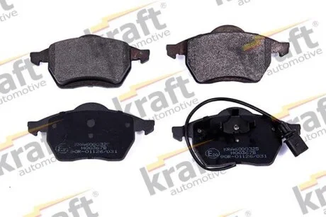 Тормозные колодки дисковые, комплект KRAFT 6000325
