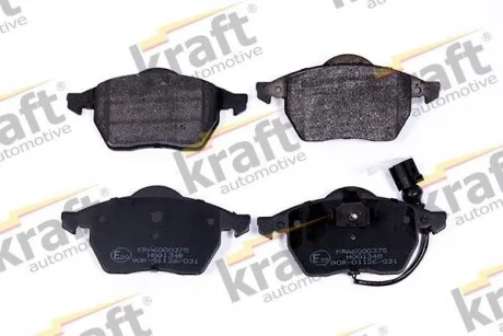Тормозные колодки дисковые, комплект KRAFT 6000375